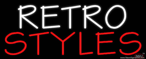 White Retro Red Styles Real Neon Glass Tube Neon Sign