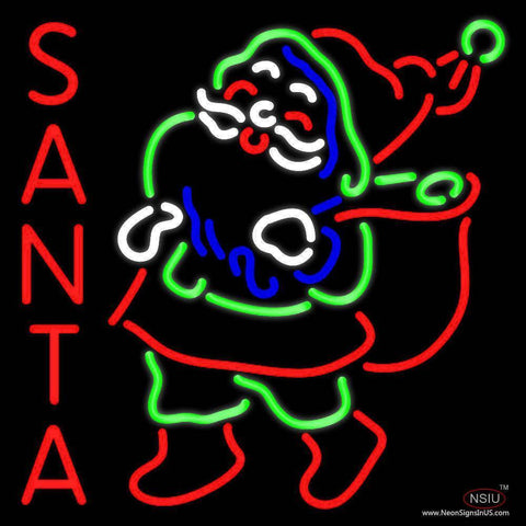 Santa Real Neon Glass Tube Neon Sign 