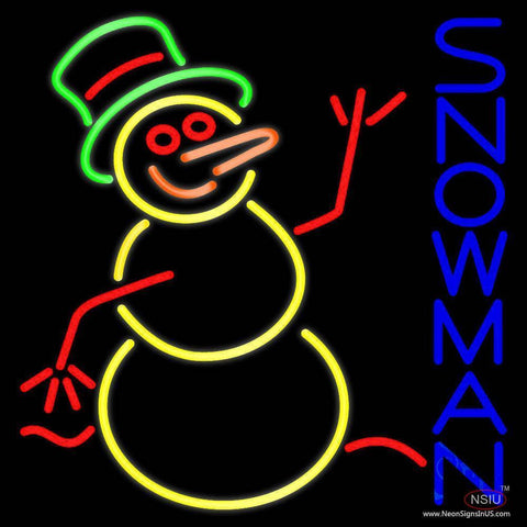 Snowman Real Neon Glass Tube Neon Sign