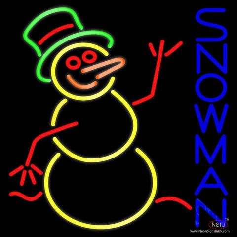 Snowman Real Neon Glass Tube Neon Sign 