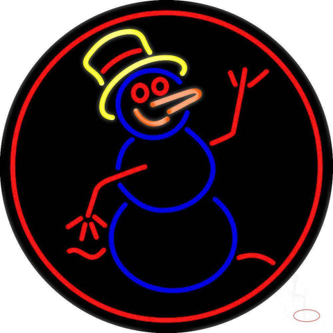 Snowman Real Neon Glass Tube Neon Sign