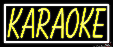 Yellow Karaoke Border Real Neon Glass Tube Neon Sign