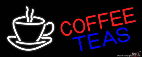 Coffee Teas Real Neon Glass Tube Neon Sign 