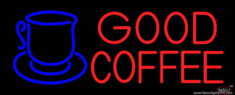 Good Coffee Inside Cup Real Neon Glass Tube Neon Sign 