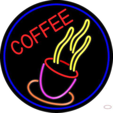 Pink Coffee Cup Real Neon Glass Tube Neon Sign