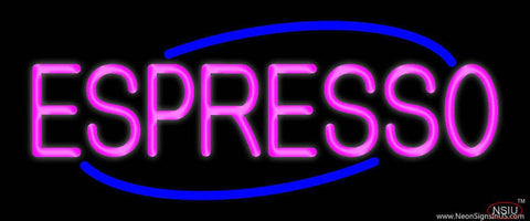 Pink Espresso Real Neon Glass Tube Neon Sign 