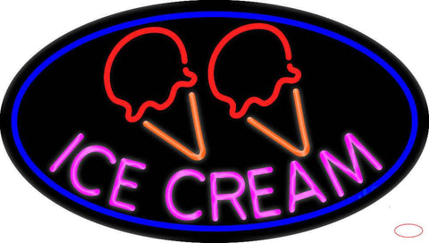 Pink Ice Cream Cone Real Neon Glass Tube Neon Sign 