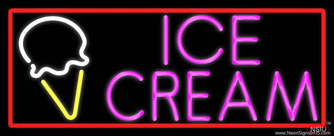 Pink Ice Cream Cone Real Neon Glass Tube Neon Sign