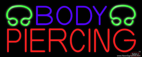 Purple Body Piercing Real Neon Glass Tube Neon Sign