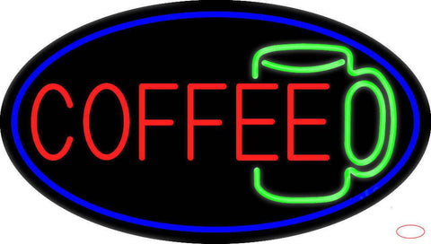 Red Coffee Mug Real Neon Glass Tube Neon Sign 