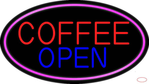 Red Coffee Open Real Neon Glass Tube Neon Sign 