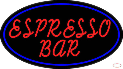 Red Espresso Bar Real Neon Glass Tube Neon Sign 