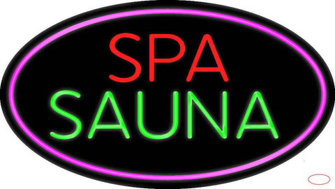 Spa And Sauna Real Neon Glass Tube Neon Sign