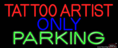 Tattoo Artist Parking Only Real Neon Glass Tube Neon Sign 
