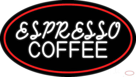White Espresso Coffee Glass Real Neon Glass Tube Neon Sign 