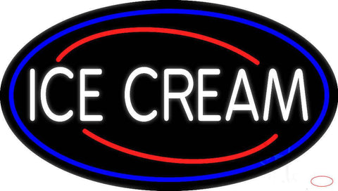 White Ice Cream Real Neon Glass Tube Neon Sign