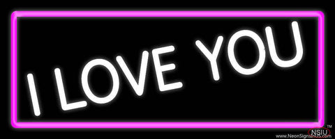 White I Love You Real Neon Glass Tube Neon Sign