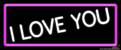 White I Love You Real Neon Glass Tube Neon Sign 