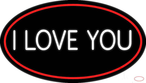 White I Love You Real Neon Glass Tube Neon Sign