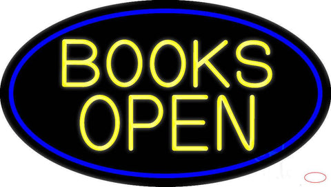 Yellow Books Open Real Neon Glass Tube Neon Sign 
