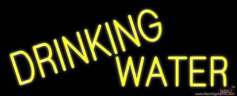 Yellow Drinking Water Real Neon Glass Tube Neon Sign