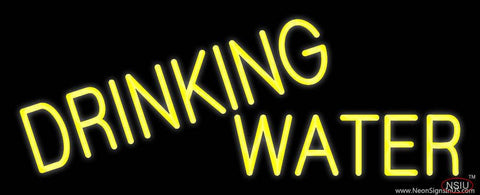 Yellow Drinking Water Real Neon Glass Tube Neon Sign 