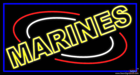 Yellow Marines Real Neon Glass Tube Neon Sign