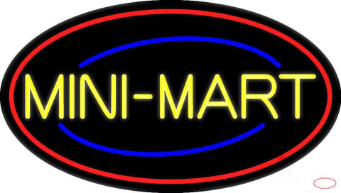 Yellow Mini Mart Real Neon Glass Tube Neon Sign