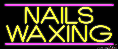 Yellow Nails Waxing Real Neon Glass Tube Neon Sign