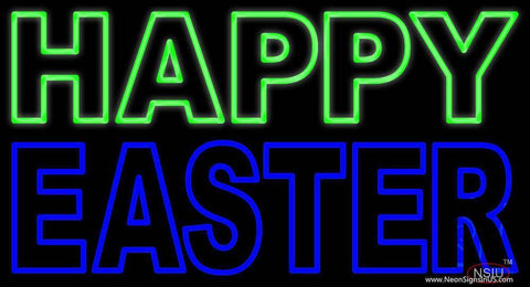 Happy Easter With Egg  Real Neon Glass Tube Neon Sign