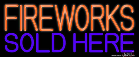 Fire Work Sold Here  Real Neon Glass Tube Neon Sign 