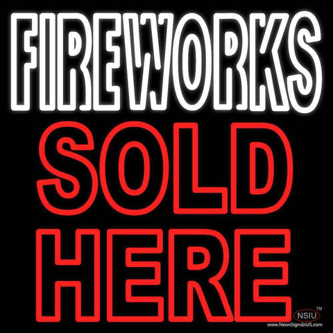 Fire Work Sold Here Real Neon Glass Tube Neon Sign