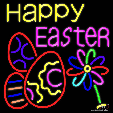 Happy Easter Egg  Real Neon Glass Tube Neon Sign