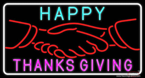 Happy Thanksgiving  Real Neon Glass Tube Neon Sign