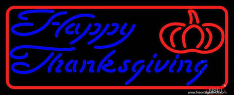 Happy Thanksgiving  Real Neon Glass Tube Neon Sign