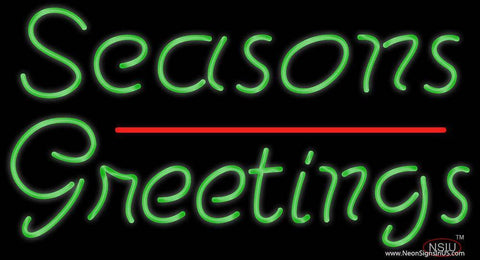 Seasons Greetings  Real Neon Glass Tube Neon Sign