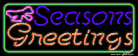 Seasons Greetings  Real Neon Glass Tube Neon Sign