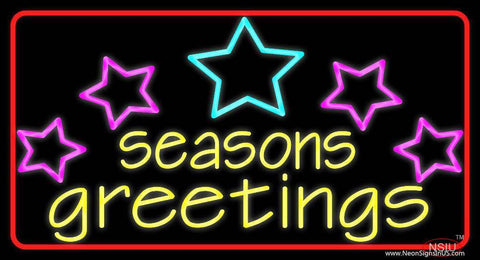 Seasons Greetings With Holy  Real Neon Glass Tube Neon Sign 