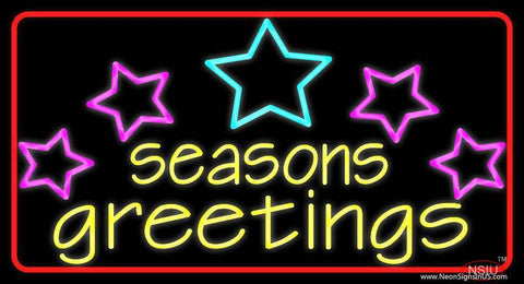 Seasons Greetings With Holy  Real Neon Glass Tube Neon Sign