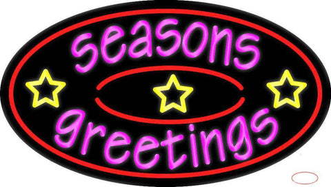 Seasons Greetings  Real Neon Glass Tube Neon Sign