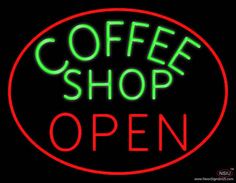 Coffee Shop Open Real Neon Glass Tube Neon Sign