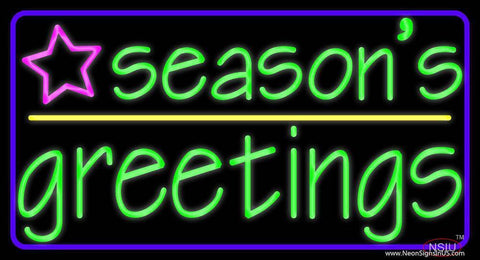 Seasons Greetings  Real Neon Glass Tube Neon Sign