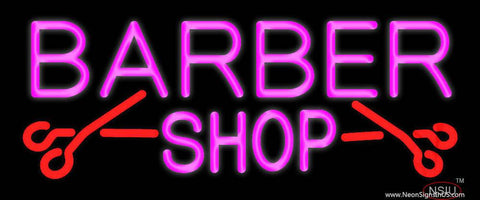 Barber Shop With Scissor Real Neon Glass Tube Neon Sign