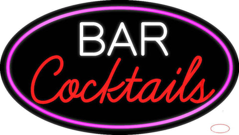 Bar Cocktails Real Neon Glass Tube Neon Sign 