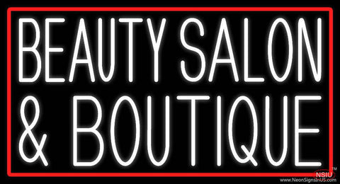 Beauty Salon And Boutique With Red Border Real Neon Glass Tube Neon Sign 