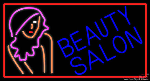 Beauty Salon With Girl Real Neon Glass Tube Neon Sign 