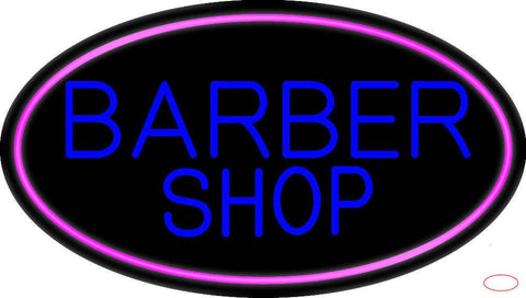 Blue Barber Shop Real Neon Glass Tube Neon Sign 