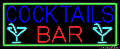 Cocktail Bar With Wine Glass Real Neon Glass Tube Neon Sign 