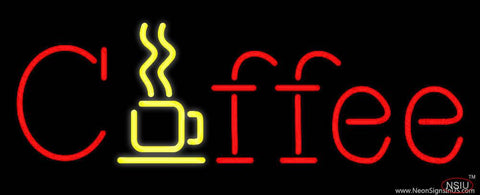 Red Coffee Real Neon Glass Tube Neon Sign 