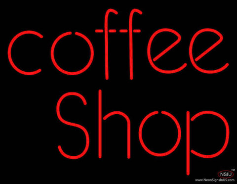 Red Coffee Shop Real Neon Glass Tube Neon Sign